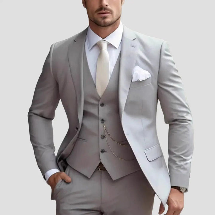 Men's Three-Piece Suit | Tailored Slim Fit Wedding Set Back