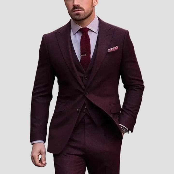 Men's Three-Piece Suit | Tailored Slim Fit Wedding Set Detail