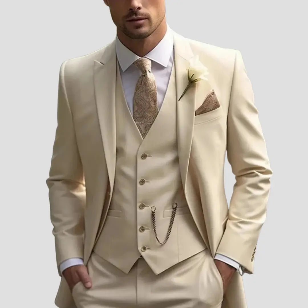 Men's Three-Piece Suit | Tailored Slim Fit Wedding Set Side