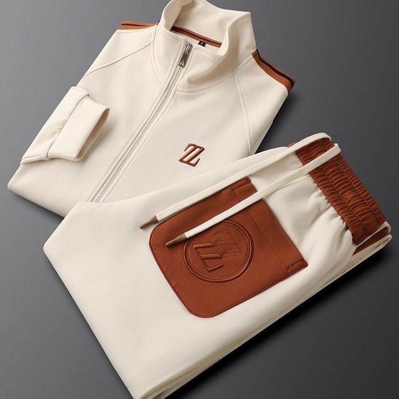 Men's Tracksuit | Two Piece Zip Up with Side Stripe Angle