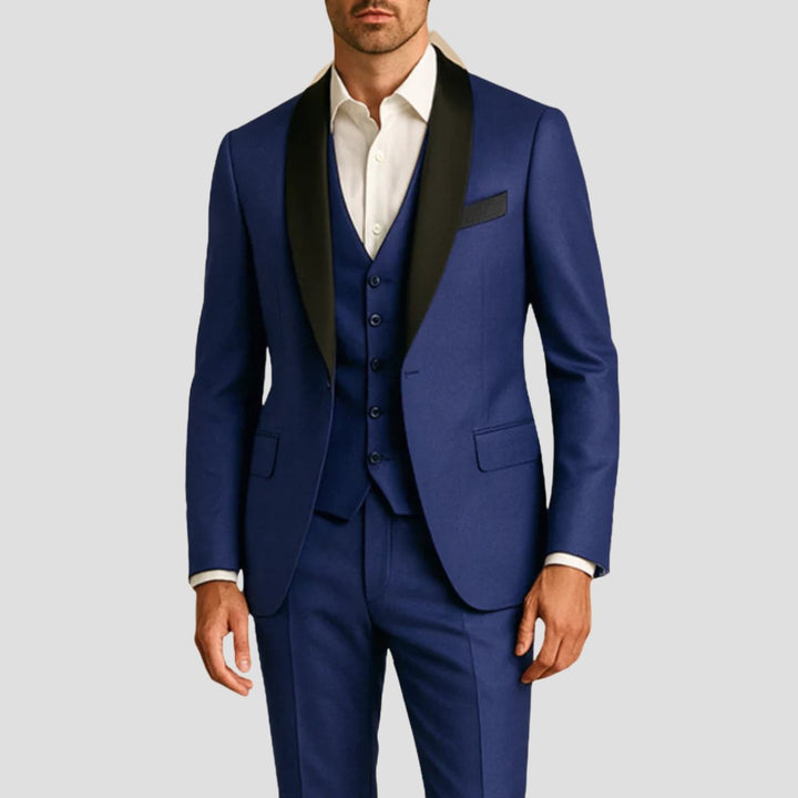 Men's Tuxedo Suit | Three Piece Slim Fit Formal Wedding Front