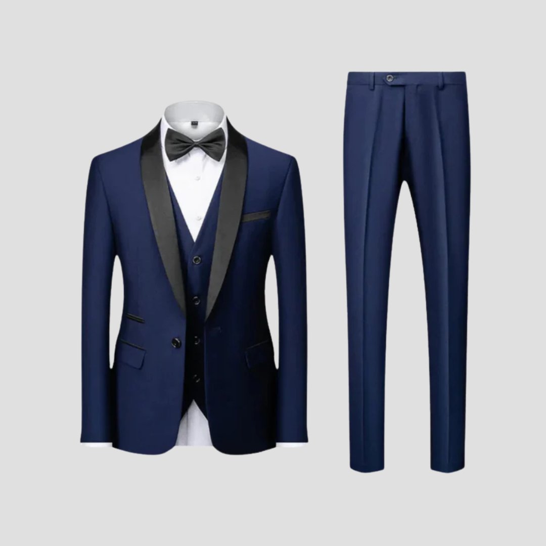 Men's Tuxedo Suit | Three Piece Slim Fit Formal Wedding Hero