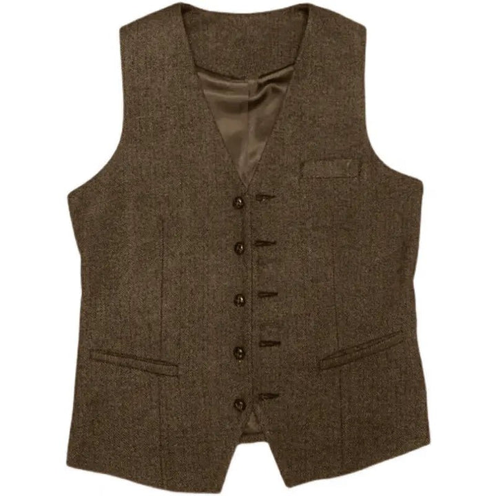 Men's Tweed Wedding 3-Piece Suit | Waistcoat Tailored Formal Set Lifestyle