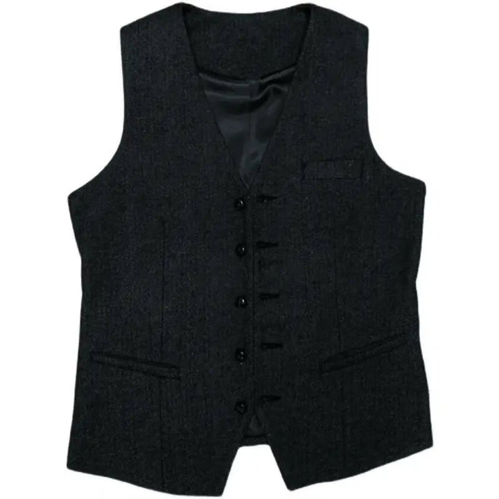 Men's Tweed Wedding 3-Piece Suit | Waistcoat Tailored Formal Set View 25