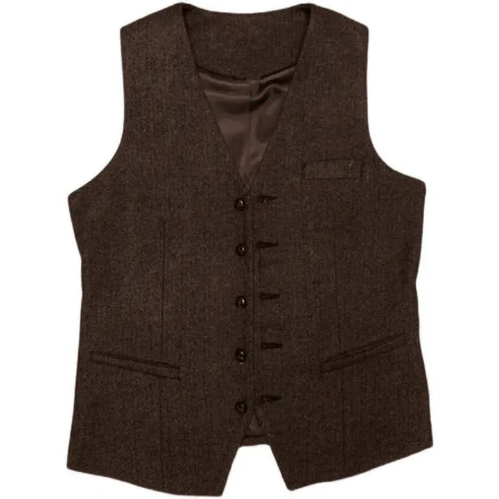 Men's Tweed Wedding 3-Piece Suit | Waistcoat Tailored Formal Set View 31