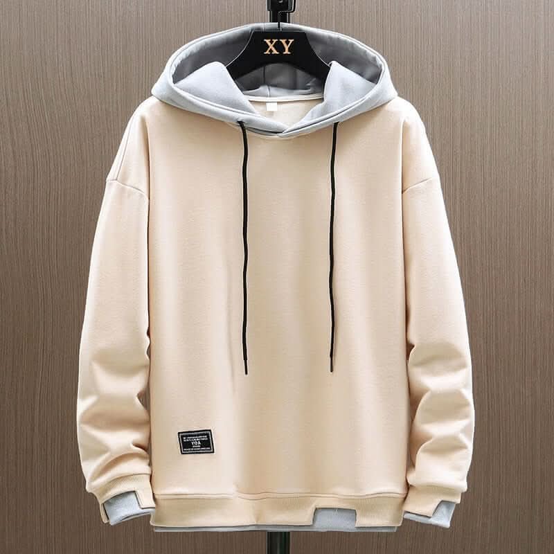 Men's Two Tone Hoodie | Relaxed Fit Contrast Hood Close Up