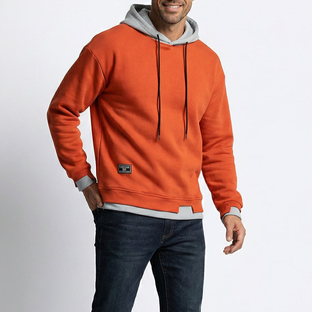 Men's Two Tone Hoodie | Relaxed Fit Contrast Hood Hero