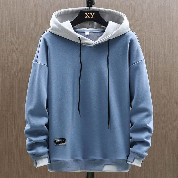 Men's Two Tone Hoodie | Relaxed Fit Contrast Hood Lifestyle