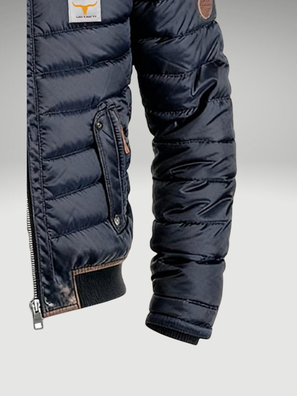 Men's Urban Utility Jacket | Quilted Warmth Chest Pocket Detail