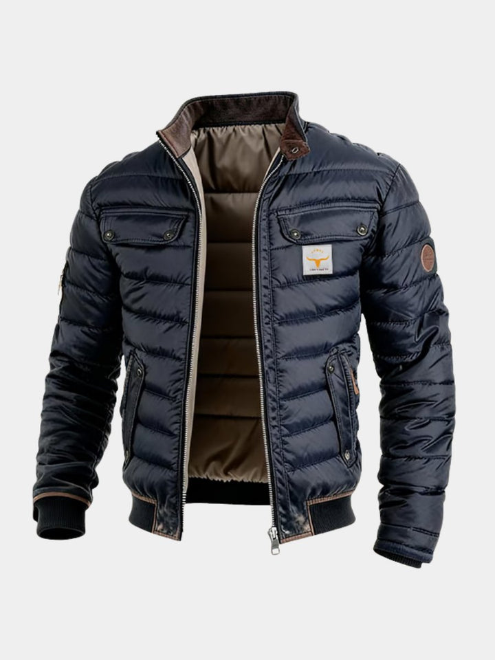 Men's Urban Utility Jacket | Quilted Warmth Chest Pocket Hero