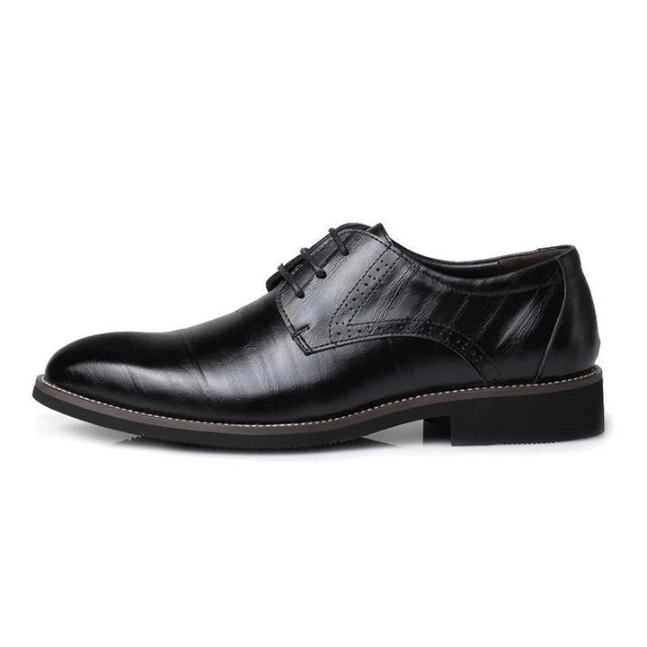 Men's Vegan Leather Oxford Shoes | Smart Cap Toe Brogue Detail Hero