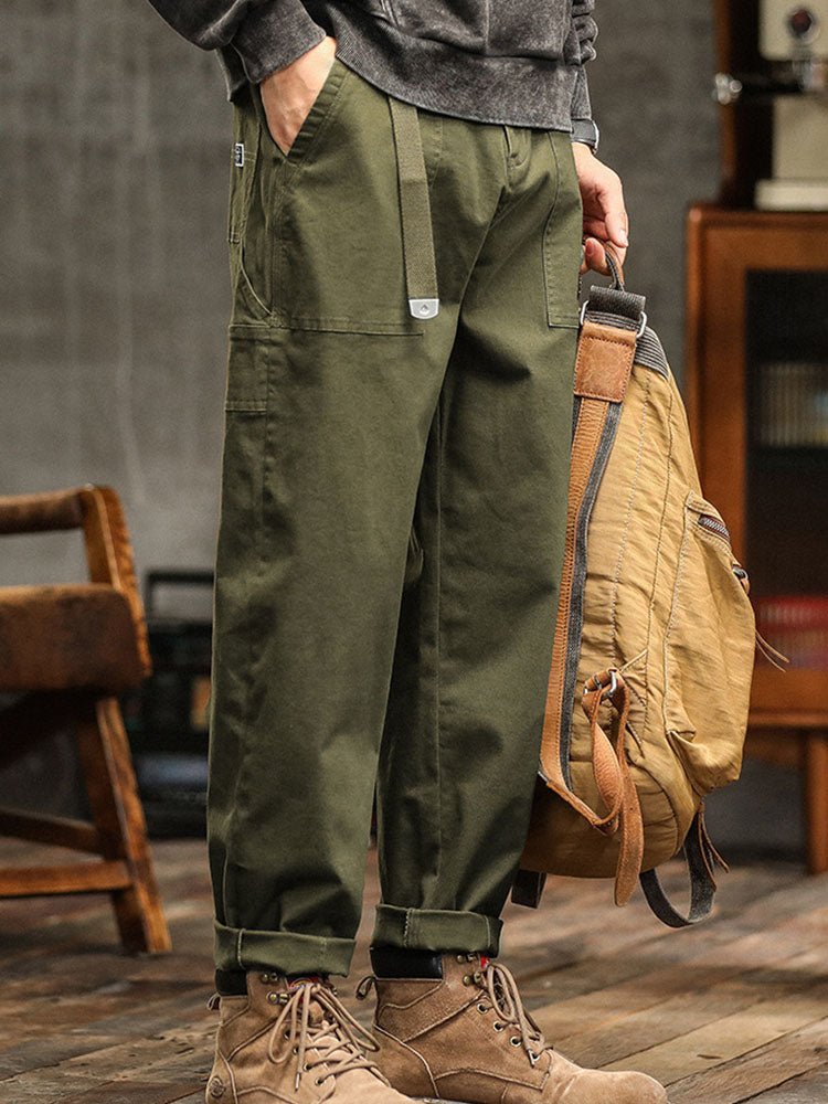Men's Vintage Casual Trousers | Utility Fit with Rolled Cuff Hero