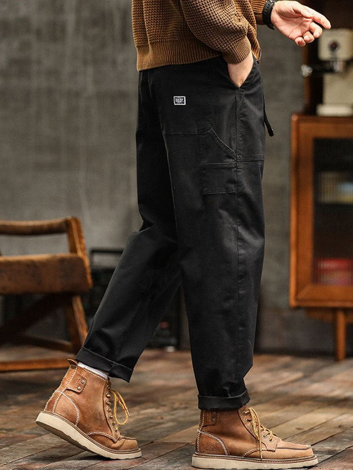 Men's Vintage Casual Trousers | Utility Fit with Rolled Cuff View 12
