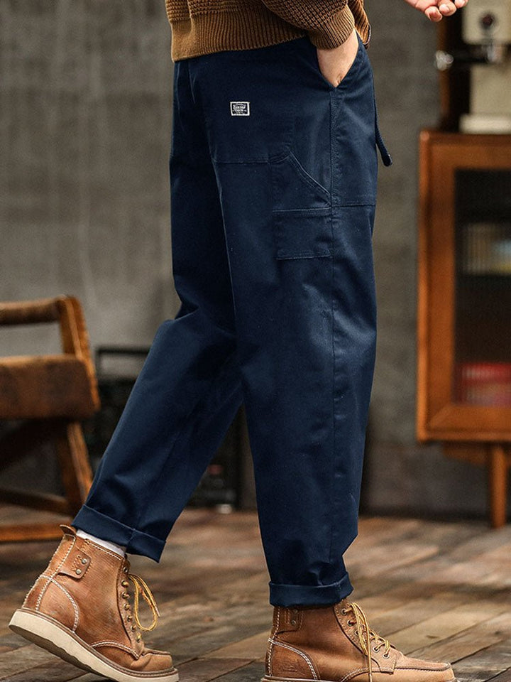 Men's Vintage Casual Trousers | Utility Fit with Rolled Cuff View 13
