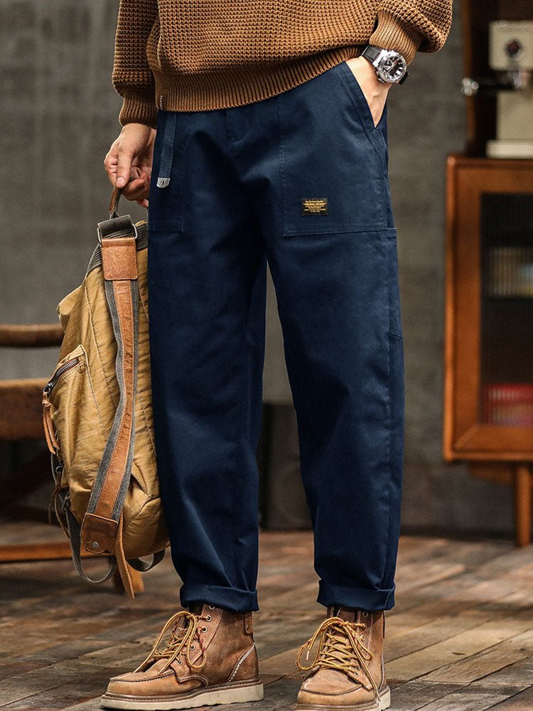 Men's Vintage Casual Trousers | Utility Fit with Rolled Cuff View 15