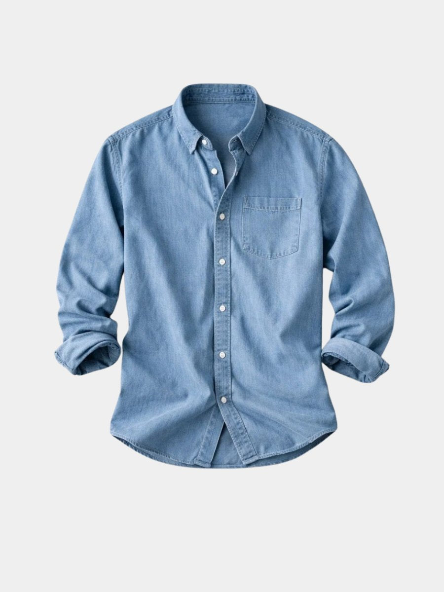Men's Vintage Cotton Shirt | Chambray Relaxed Fit Hero