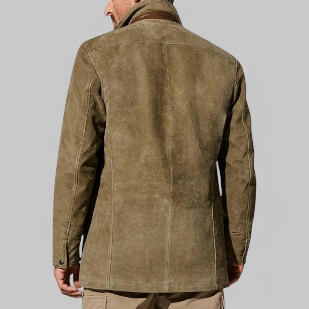 Men's Vintage Field Jacket | Layered Collar Casual Fit Detail