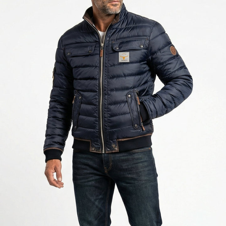 Men's Vintage Quilted Jacket | Relaxed Fit Dual Chest Pockets Hero