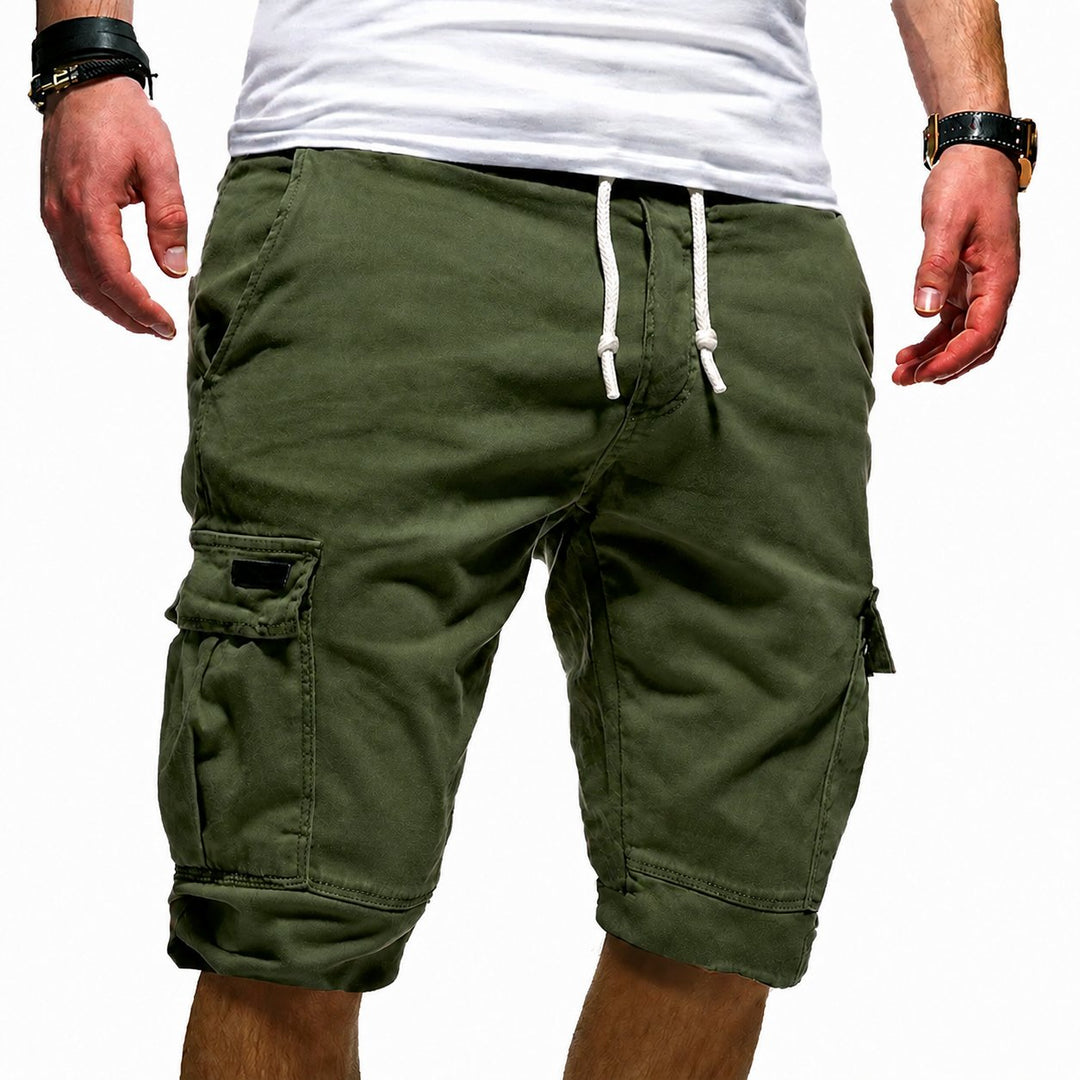 Men's Walking Cargo Summer Shorts with Side Pockets Close Up