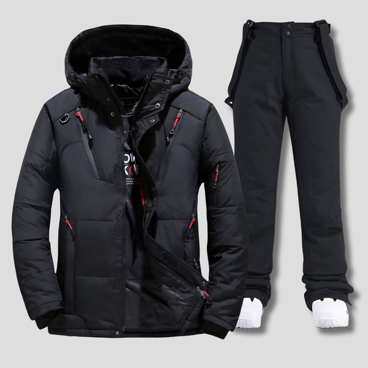 Men's Weather-Resistant Ski Suit | Bib Suspender Snow Set Hero