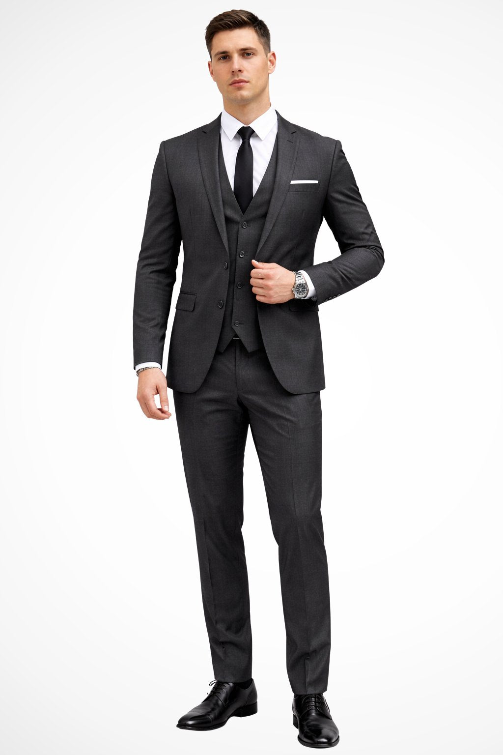 Men's Wedding Guest Suit | Slim Fit Three Piece Notch Lapel Back