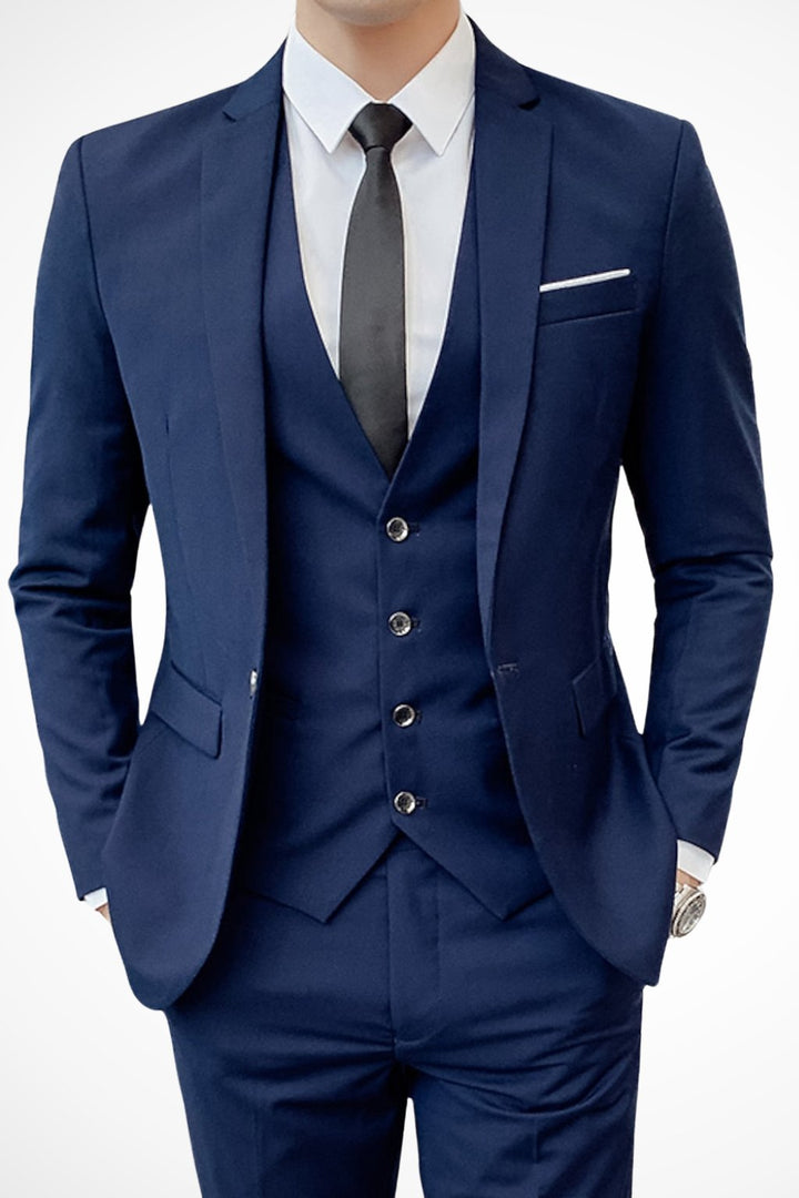 Men's Wedding Guest Suit | Slim Fit Three Piece Notch Lapel Front
