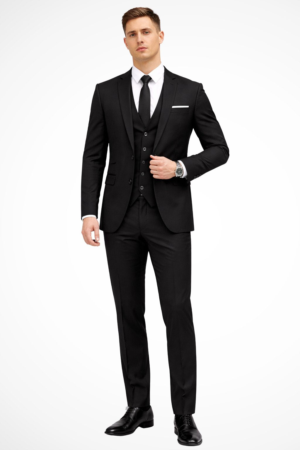 Men's Wedding Guest Suit | Slim Fit Three Piece Notch Lapel Full