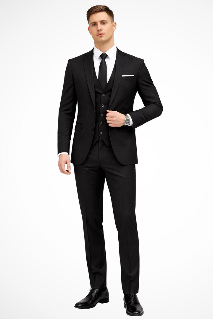 Men's Wedding Guest Suit | Slim Fit Three Piece Notch Lapel Full