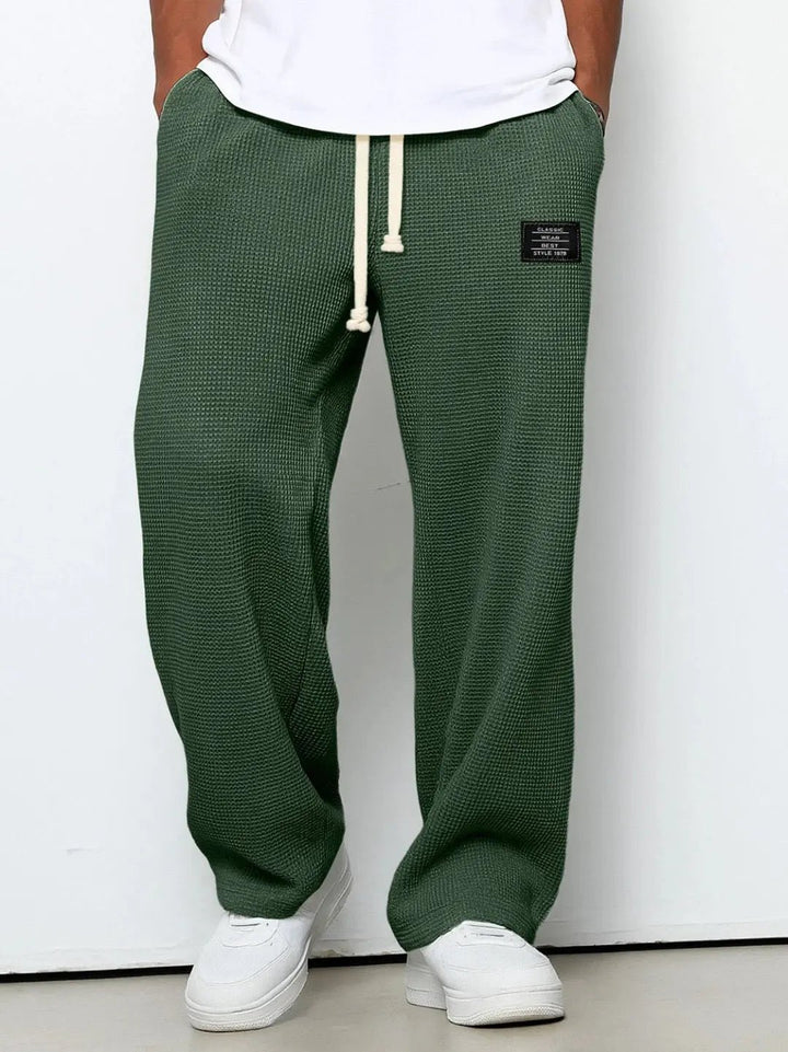 Men's Wide Leg Oxford Trousers | Comfortable Fit City Wear Alternate