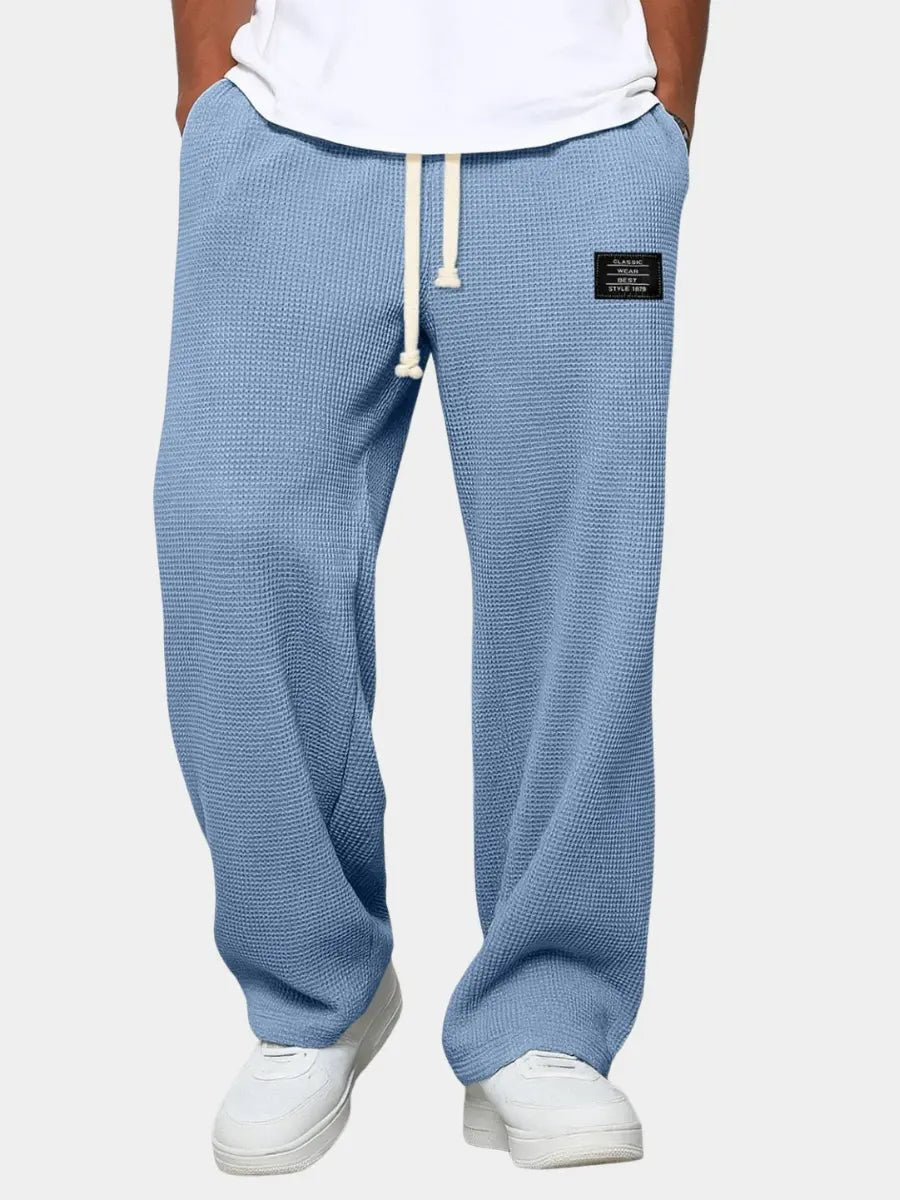 Men's Wide Leg Oxford Trousers | Comfortable Fit City Wear Hero