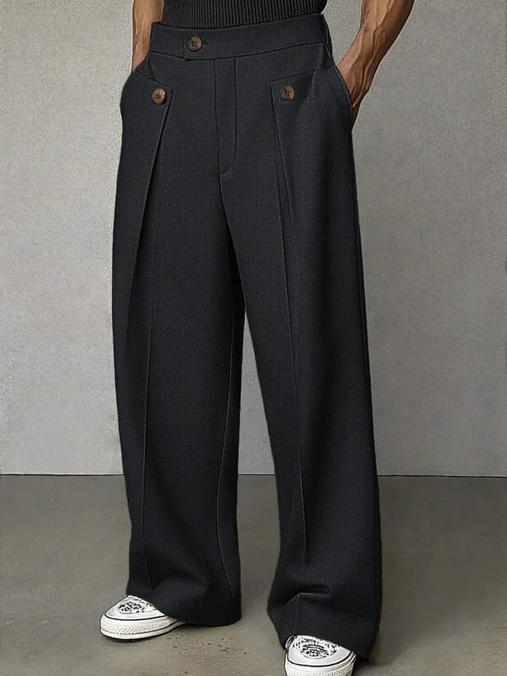 Men's Wide-Leg Trousers | Structured Fit with Side Tab Lifestyle
