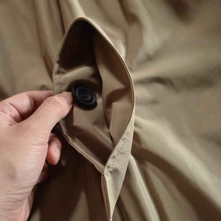 Men's Windproof Fly Front Coat | Relaxed Fit Weatherproof Angle