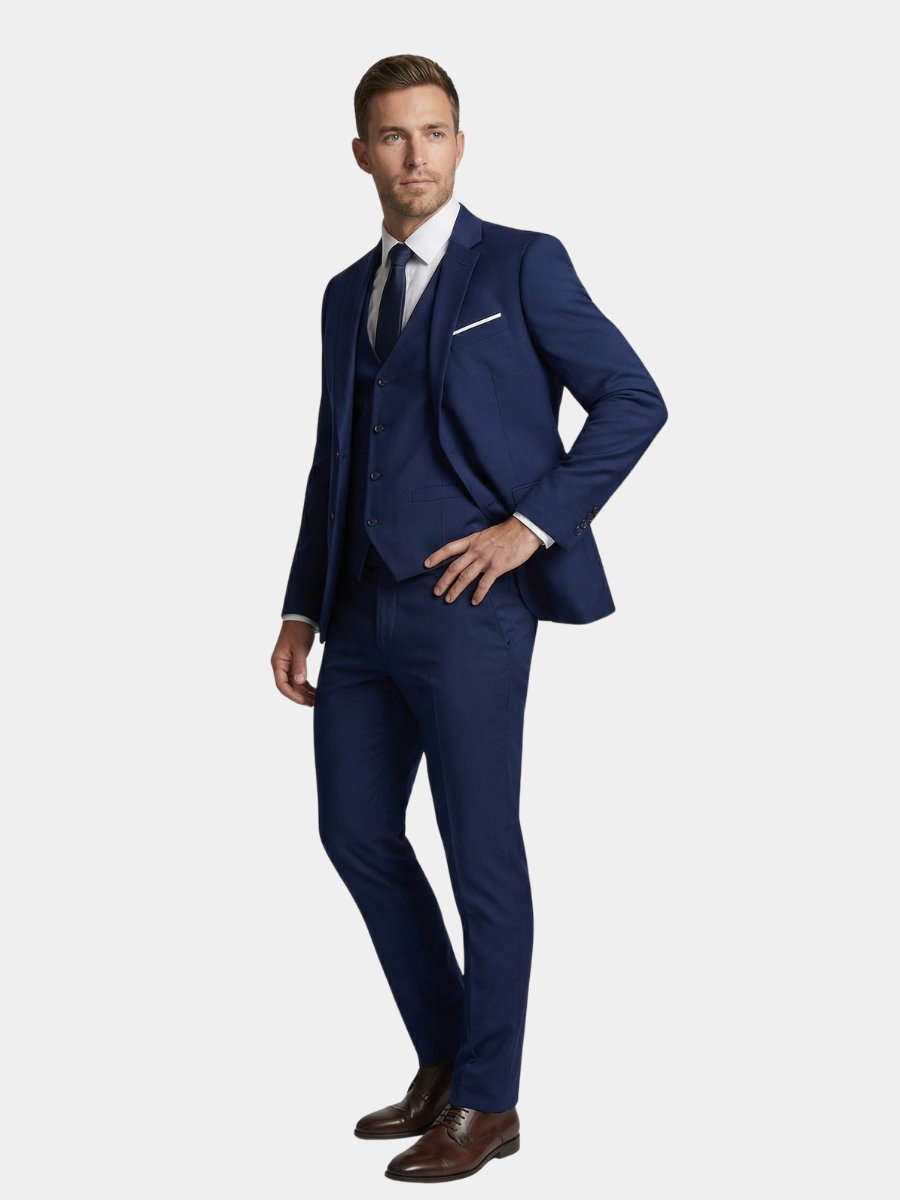 Men's Wool Blend Suit | Three Piece Formal Set Hero