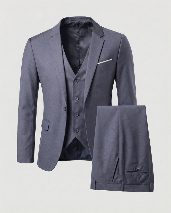 Men's Wool Blend Suit | Three Piece Formal Set Lifestyle