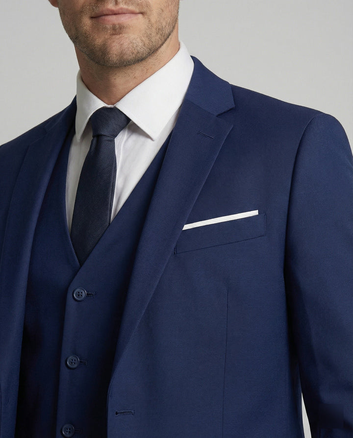 Men's Wool Blend Suit | Three Piece Formal Set Side