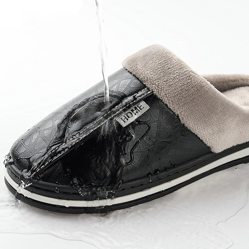 Unisex Fur Cuff Comfort Slides Detail
