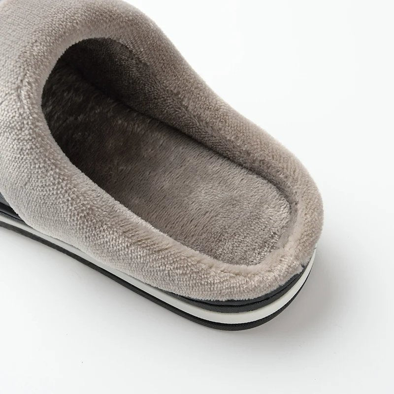 Unisex Fur Cuff Comfort Slides Front