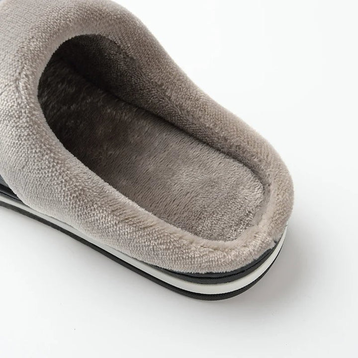Unisex Fur Cuff Comfort Slides Front