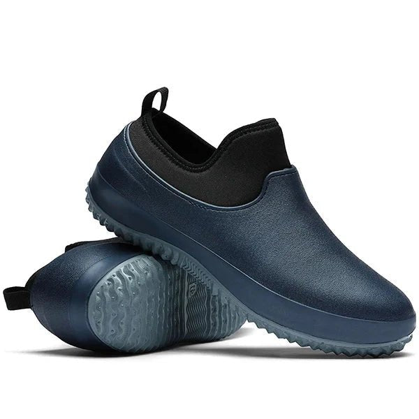 Unisex Waterproof Slip-On Work Shoes with Contrast Sole Front