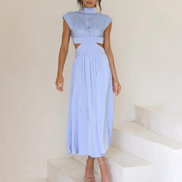 Timeless Elegance Cut-Out Midi Dress for Women