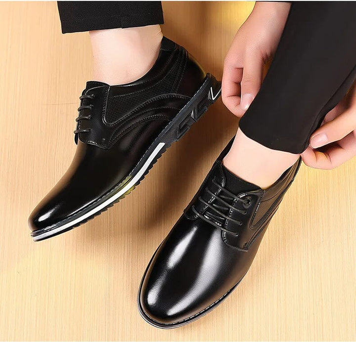Oxford Leather Lace-Up Low-Top Shoes