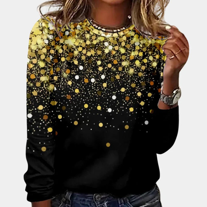Women's 3D Snowflake Sweater | Crew Neck Winter Knit Detail