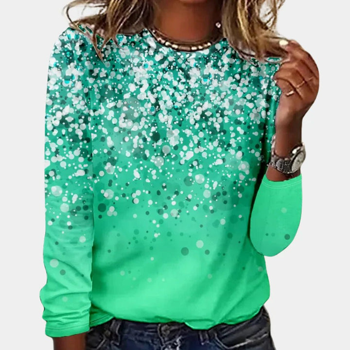 Women's 3D Snowflake Sweater | Crew Neck Winter Knit Front