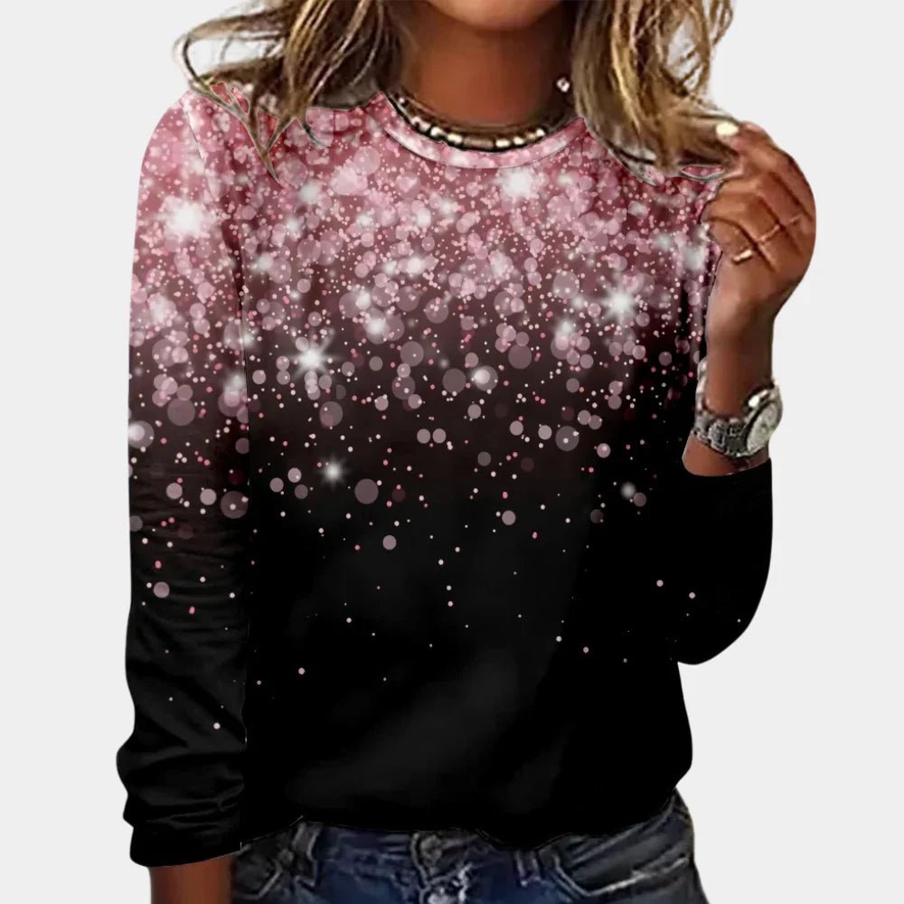Women's 3D Snowflake Sweater | Crew Neck Winter Knit Side