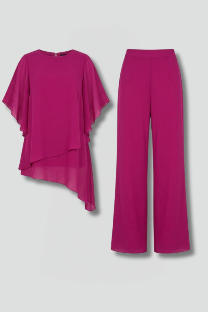 Women's Asymmetric Top | Wide Leg Trouser Set Two Piece Hero