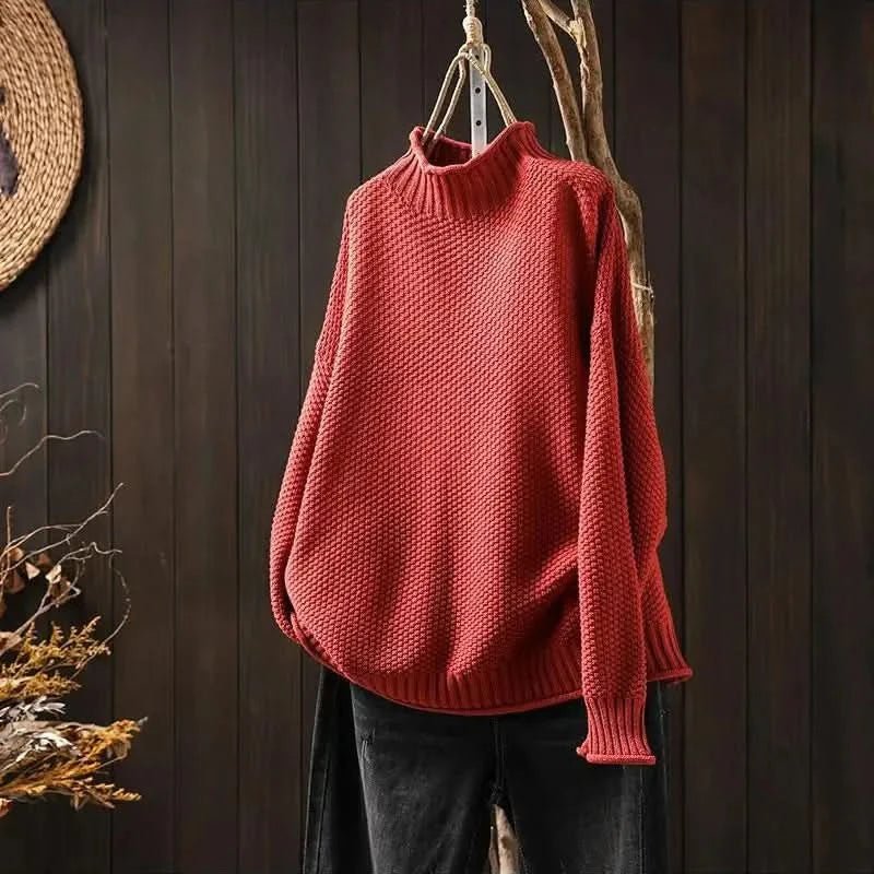 Women's Batwing Sleeve Sweater | Oversized Relaxed Soft Knit Angle