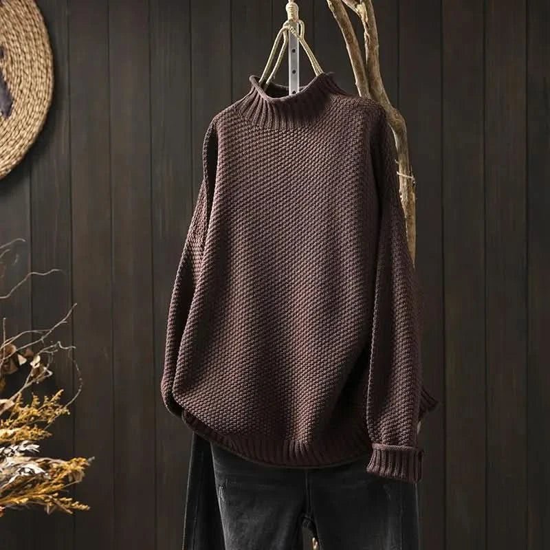 Women's Batwing Sleeve Sweater | Oversized Relaxed Soft Knit Full