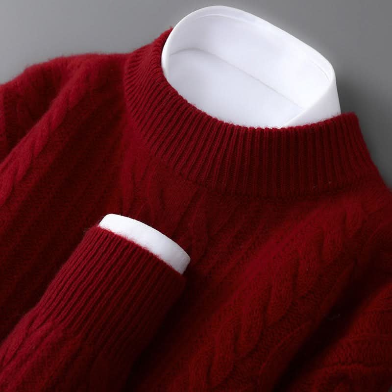 Women's Cable Knit Crew Neck Sweater | Lightweight Warm Classic Fit Back