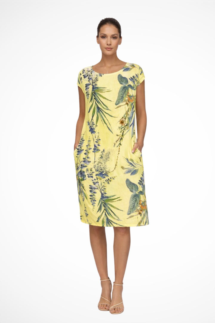 Women's Casual Relaxed Fit Summer Dress | Floral Print Sleeveless Full