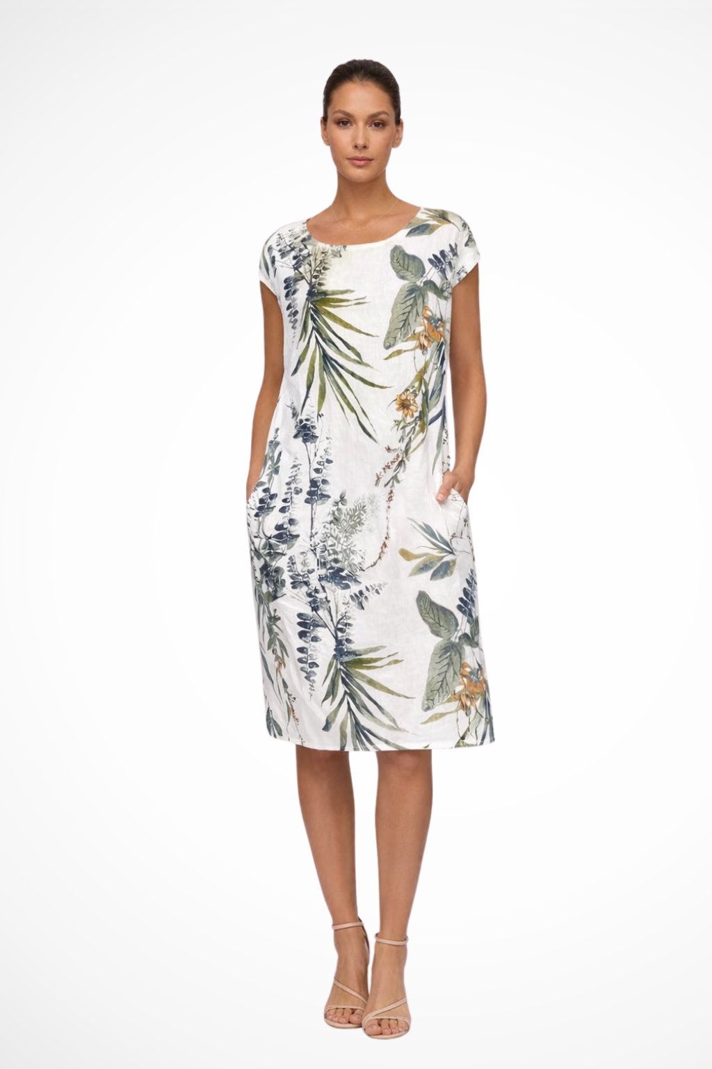 Women's Casual Relaxed Fit Summer Dress | Floral Print Sleeveless Hero